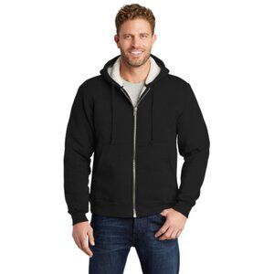 CornerStone Heavyweight Sherpa-Lined Hooded Fleece Jacket. CS625 - Black